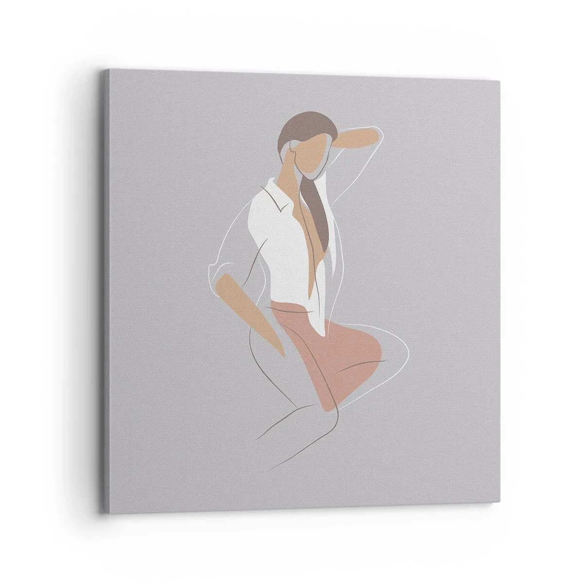 Lærredstryk - Billede på lærred - Omrids af nåde - 70x70 cm