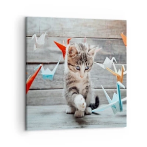 Lærredstryk - Billede på lærred - Første lektion - 60x60 cm