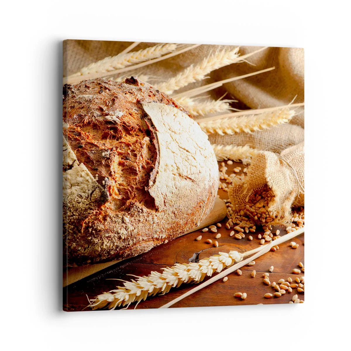 Lærredstryk - Billede på lærred - Appetitlig, velduftende, sprød - 40x40 cm