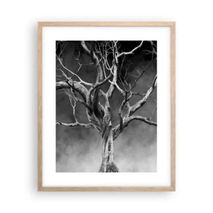 Plakat i ramme af lyst egetræ - Primær og hellig - 40x50 cm