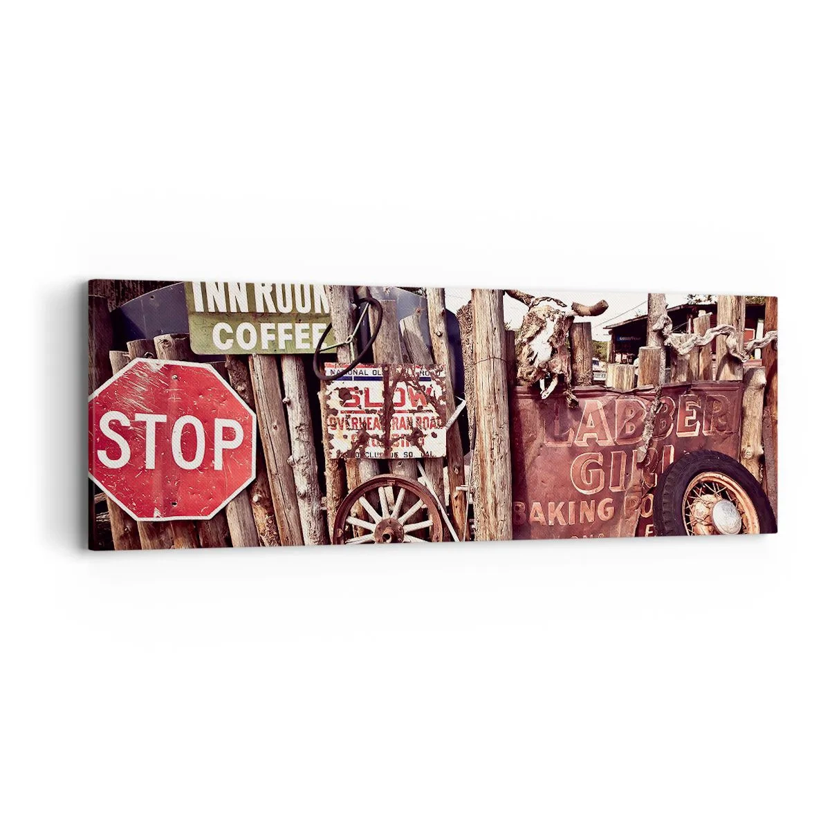 Lærredstryk - Billede på lærred - Og tiden er stoppet - 90x30 cm