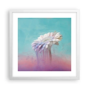 Plakat i hvid ramme - Blomster efter døden - 40x40 cm