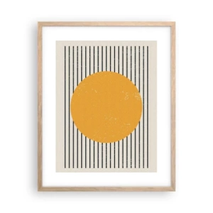 Plakat i ramme af lyst egetræ - Enkelthedens kraft - 40x50 cm