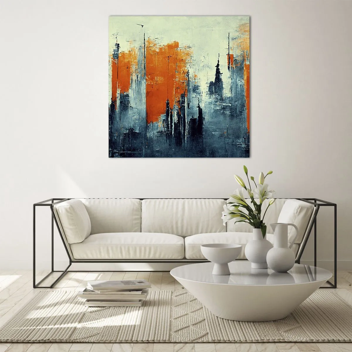 Billede på glas - Moderne landskab - 60x60 cm