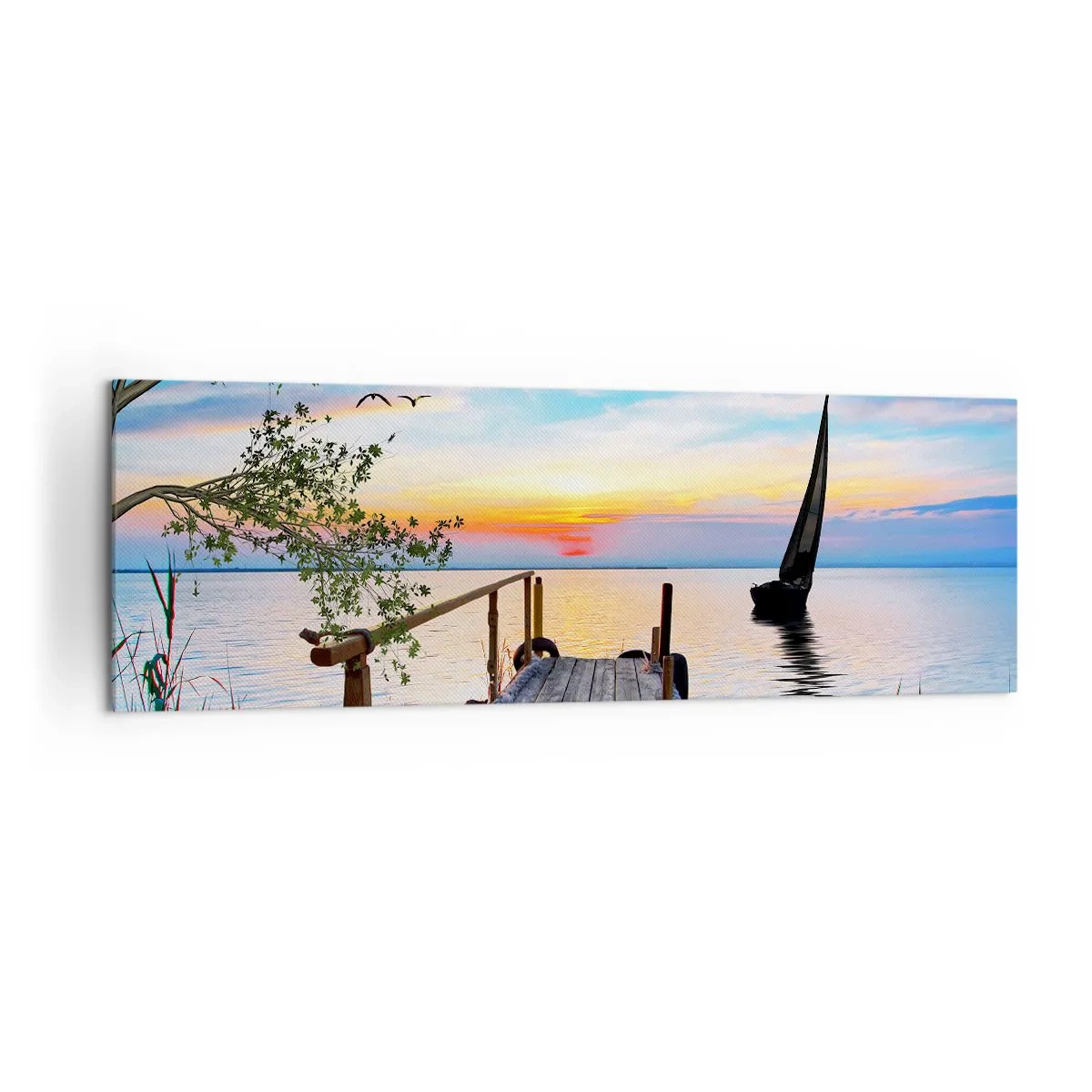 Lærredstryk - Billede på lærred - Godaften - 160x50 cm