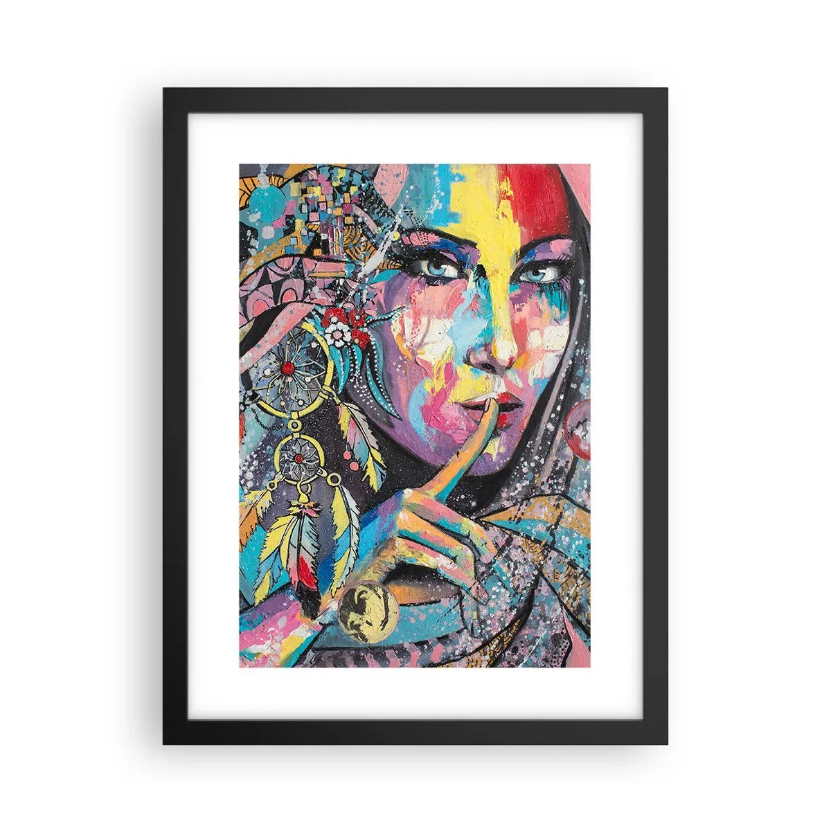 Plakat i sort ramme - Vær tavs, indtil du forstår - 30x40 cm