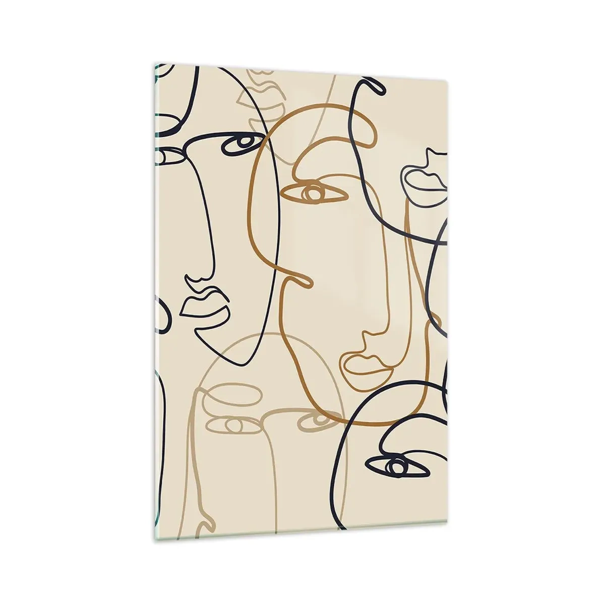 Billede på glas - Portræt ganget med hinanden - 80x120 cm