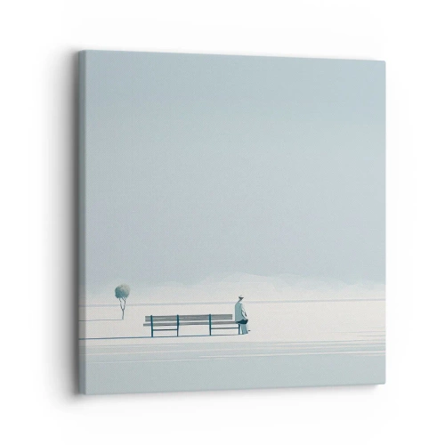 Lærredstryk - Billede på lærred - Ja, jeg venter. - 30x30 cm