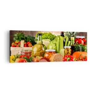 Lærredstryk - Billede på lærred - Røget, ristet, marineret - 140x50 cm