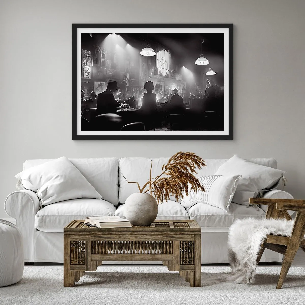 Plakat i sort ramme - I en jazzet stemning - 70x50 cm