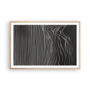 Plakat i ramme af lyst egetræ - Rytme og accent - 91x61 cm