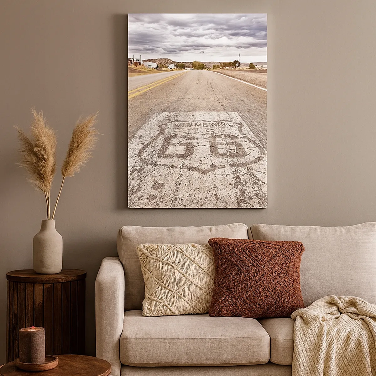 Lærredstryk - Billede på lærred - Mother Road - amerikansk legende - 50x70 cm