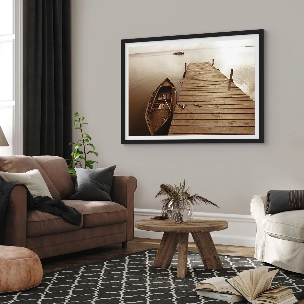 Plakat i sort ramme - Stor fred - 50x40 cm