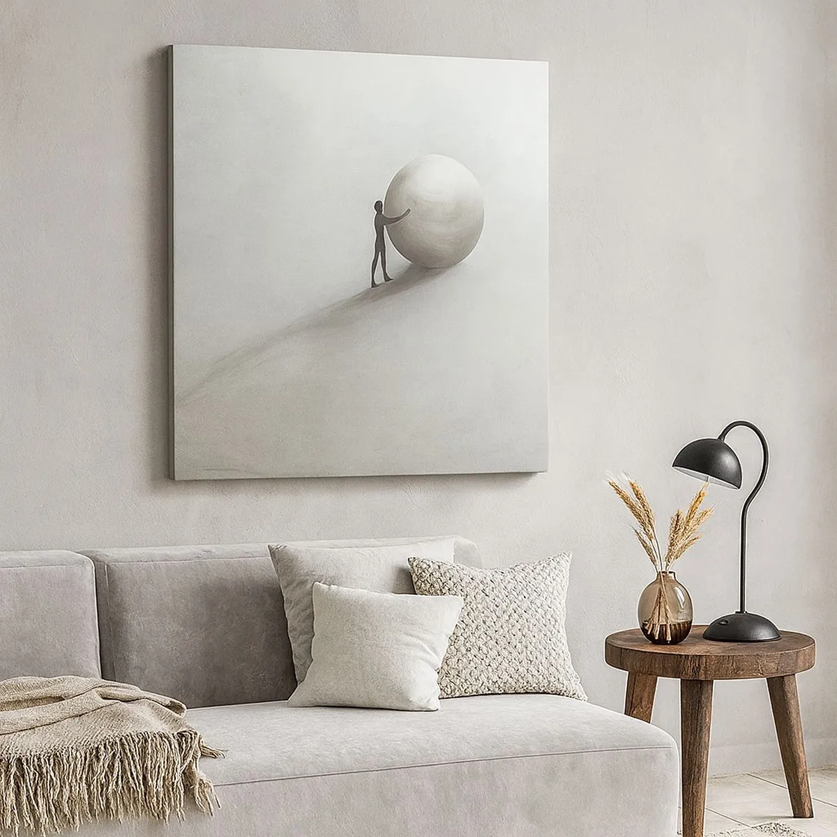 Lærredstryk - Billede på lærred - Livets spil - 30x30 cm