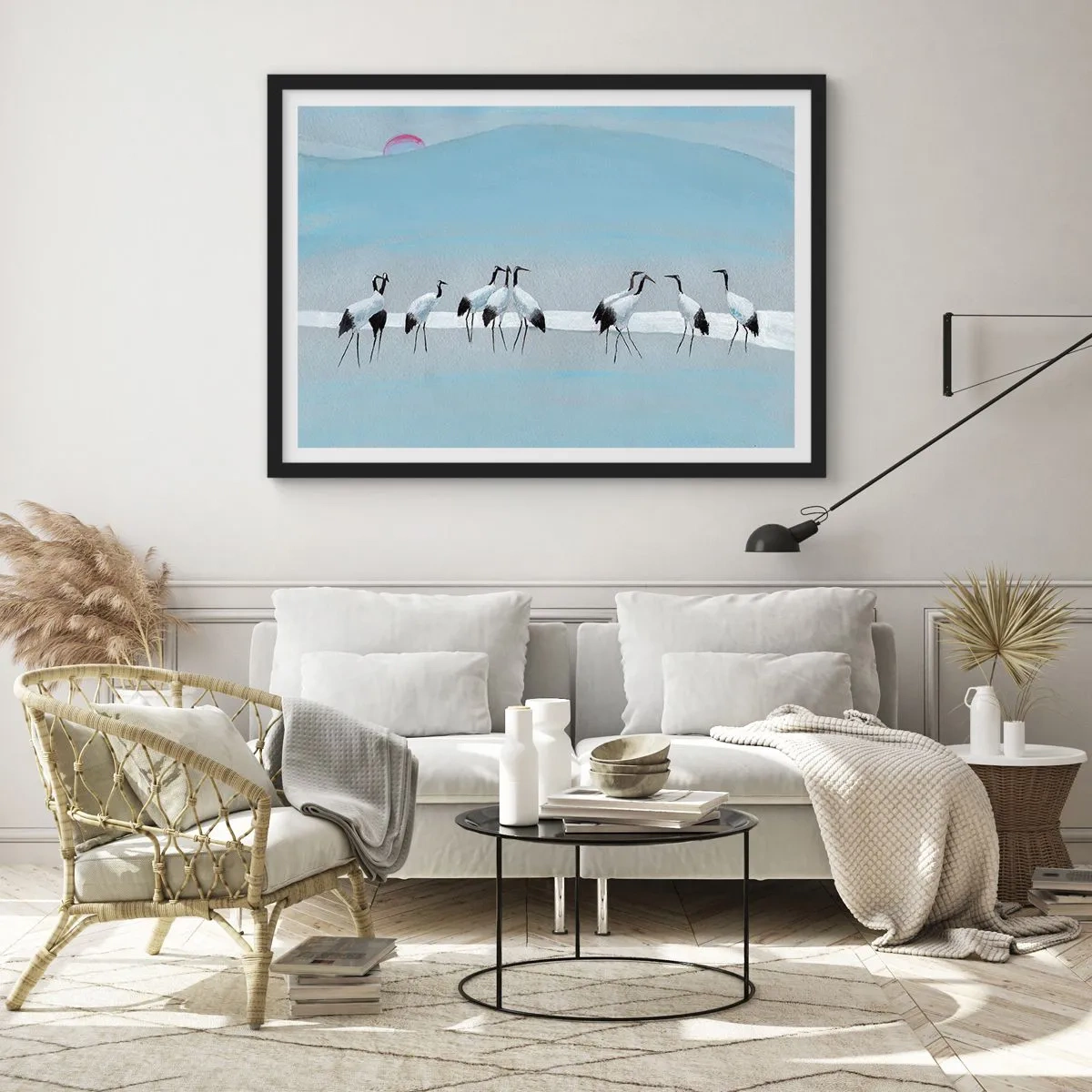Plakat i sort ramme - Efter en varm dag - 100x70 cm