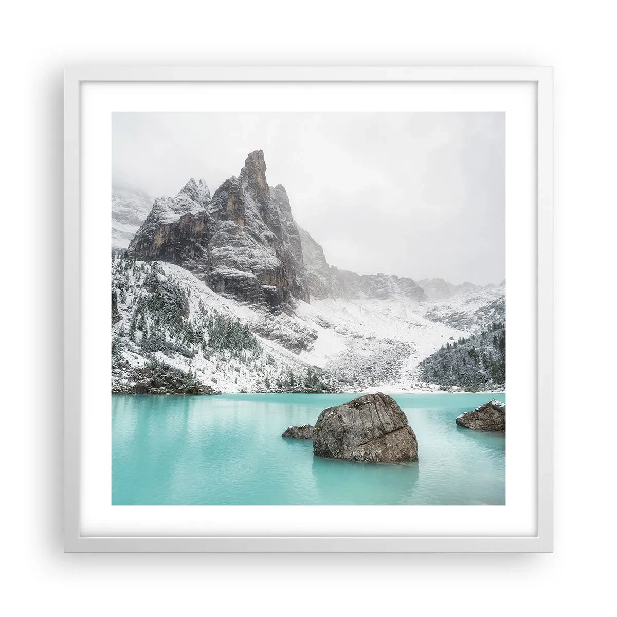 Plakat i hvid ramme - På vagt - 50x50 cm