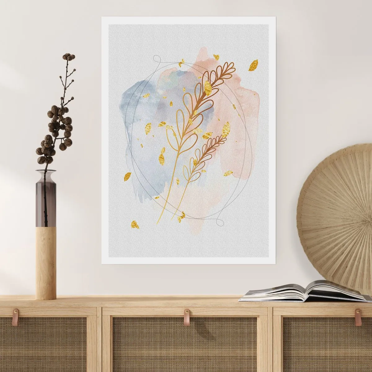 Plakat - En gylden eksplosion - 40x50 cm