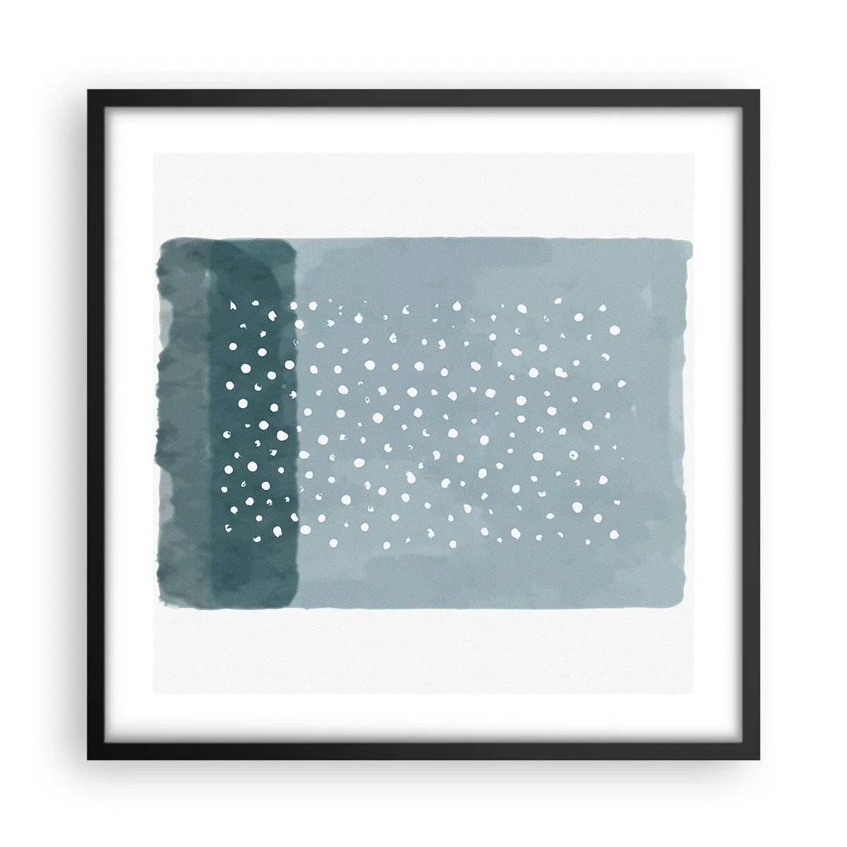 Plakat i sort ramme - Dyrket i blåt - 50x50 cm