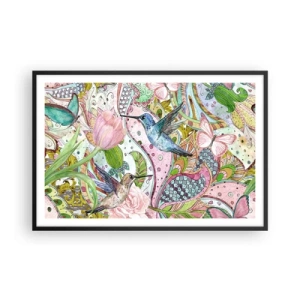 Plakat i sort ramme - Forviklet i vinstokkene - 91x61 cm