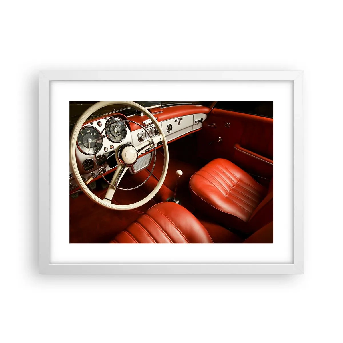 Plakat i hvid ramme - Luksus i vintage stil - 40x30 cm