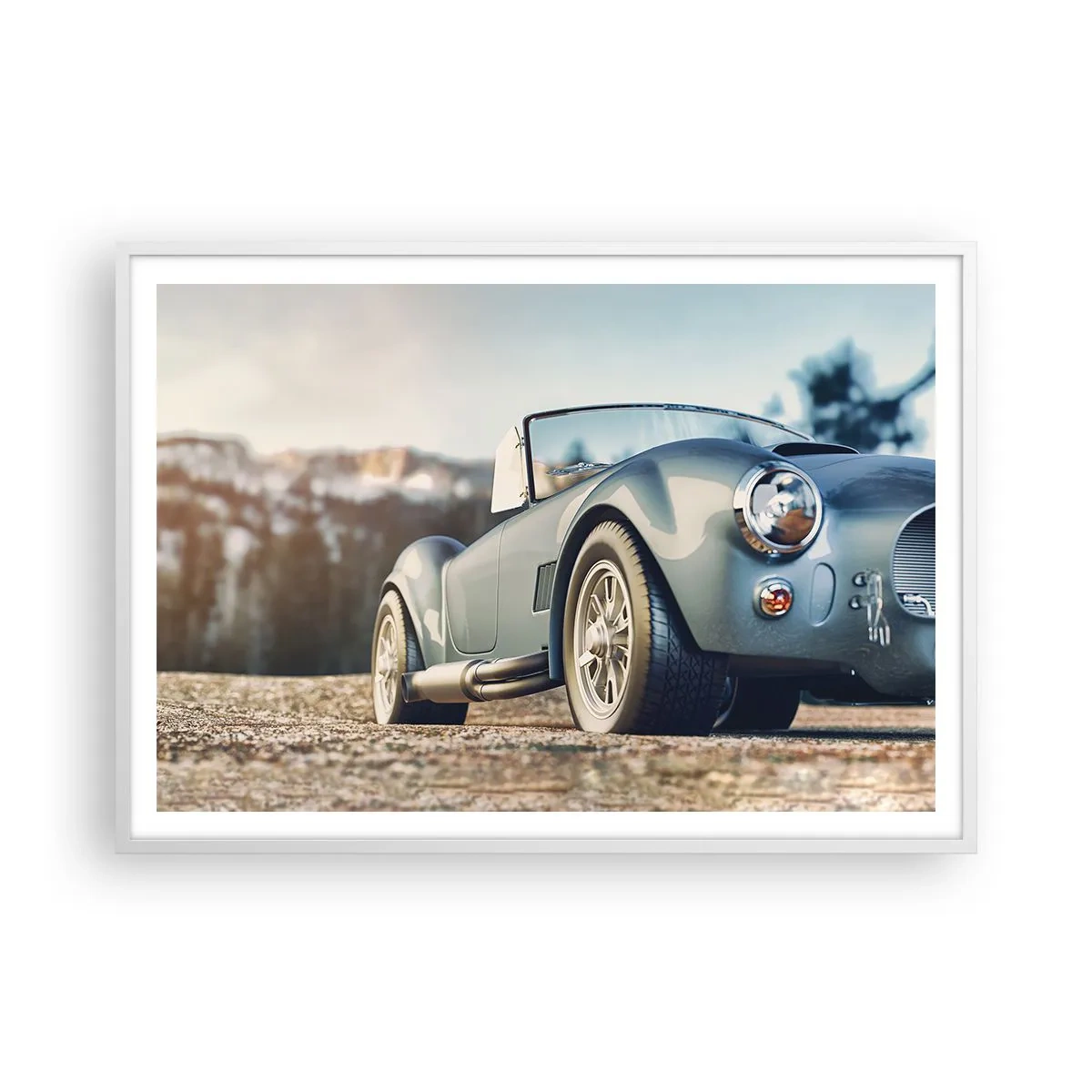 Plakat i hvid ramme - Fordi stil betyder noget - 100x70 cm