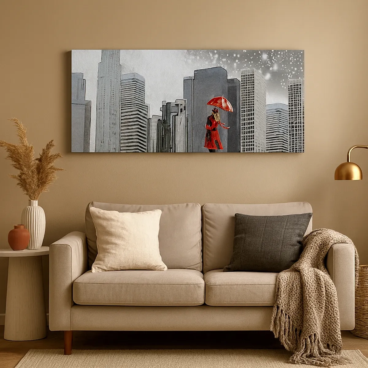 Lærredstryk - Billede på lærred - Et menneske, ikke en sten - 30x30 cm