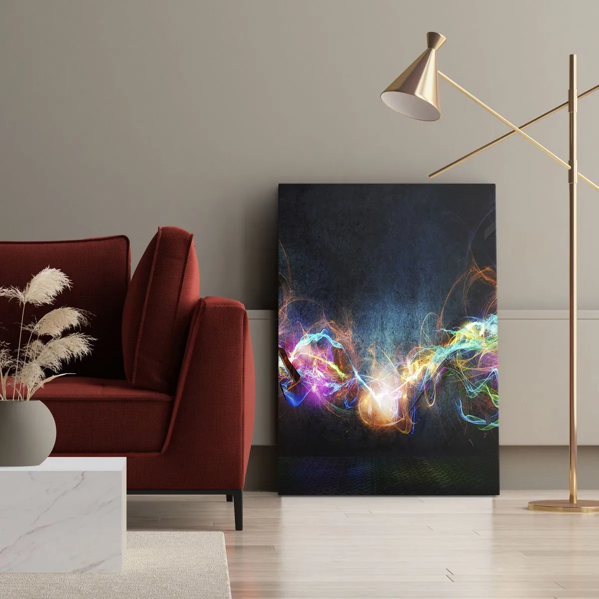 Lærredstryk - Billede på lærred - Glædeligt imod mørket - 50x70 cm