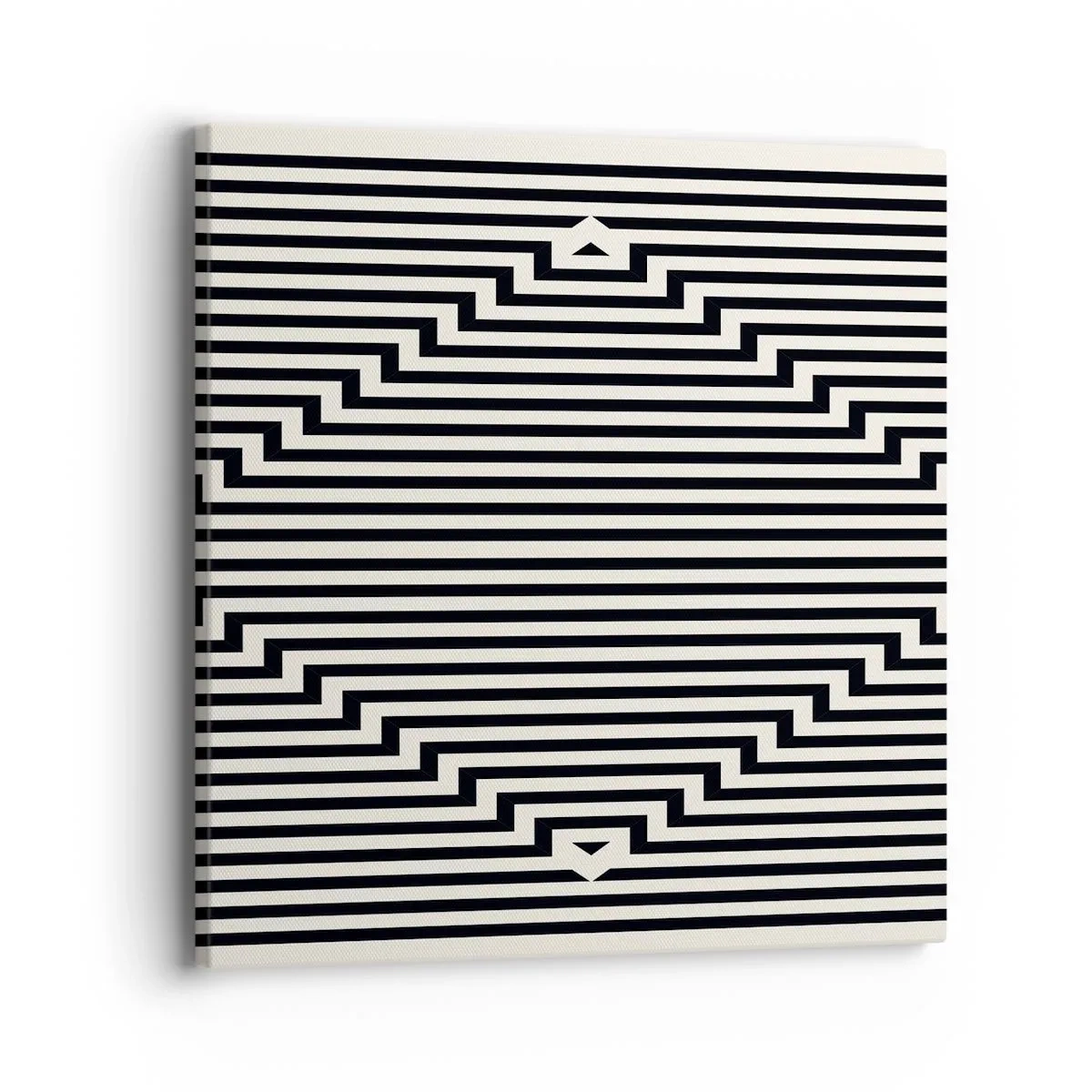 Lærredstryk - Billede på lærred - Geometrisk illusion - 40x40 cm