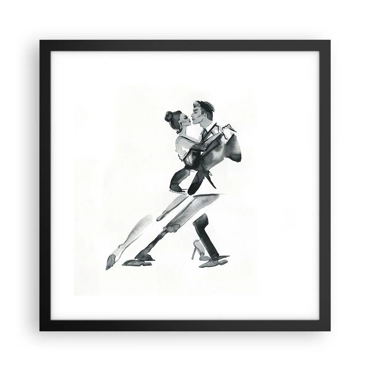 Plakat i sort ramme - I én rytme - 40x40 cm