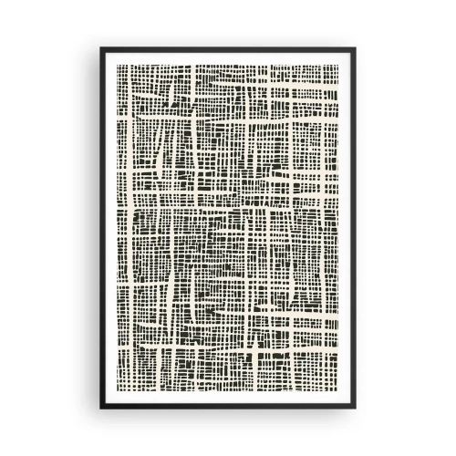 Plakat i sort ramme - En sammensætning vævet - 70x100 cm