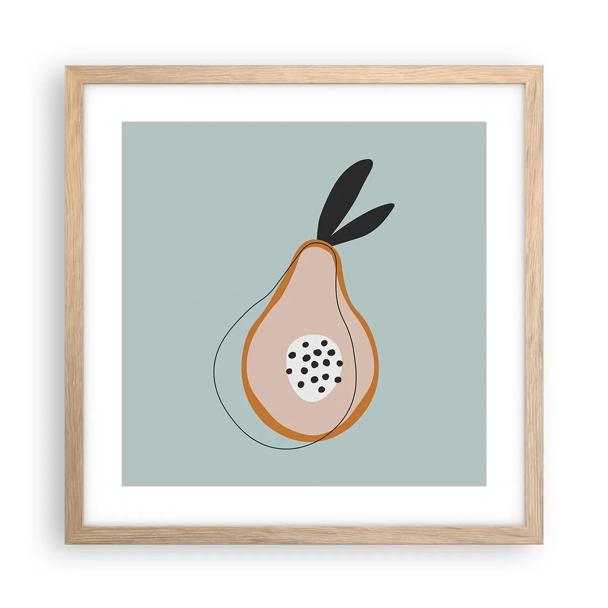 Plakat i ramme af lyst egetræ - Trænge ind i tingenes natur - 40x40 cm