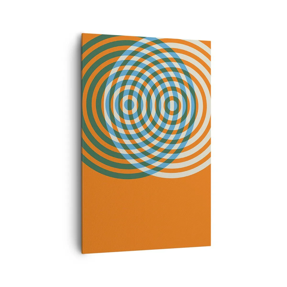 Lærredstryk - Billede på lærred - Abstrakt cirkulær variation - 80x120 cm