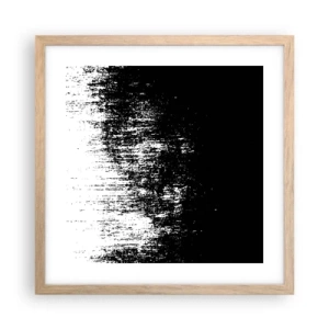 Plakat i ramme af lyst egetræ - Og vinderen er... - 40x40 cm