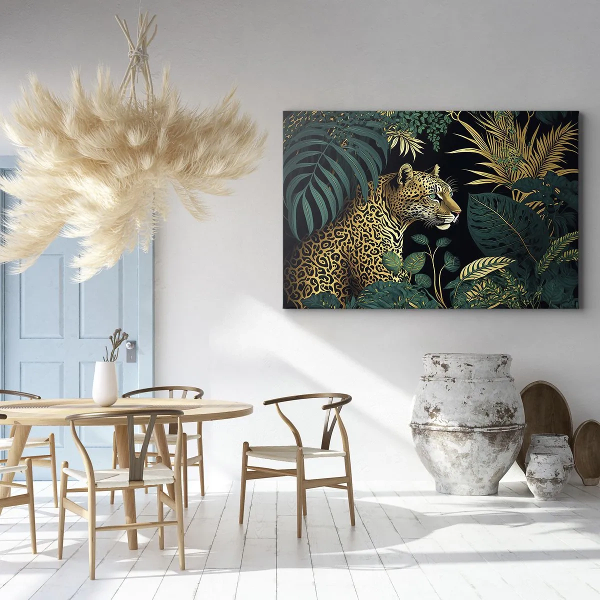 Lærredstryk - Billede på lærred - Værten i junglen - 120x80 cm