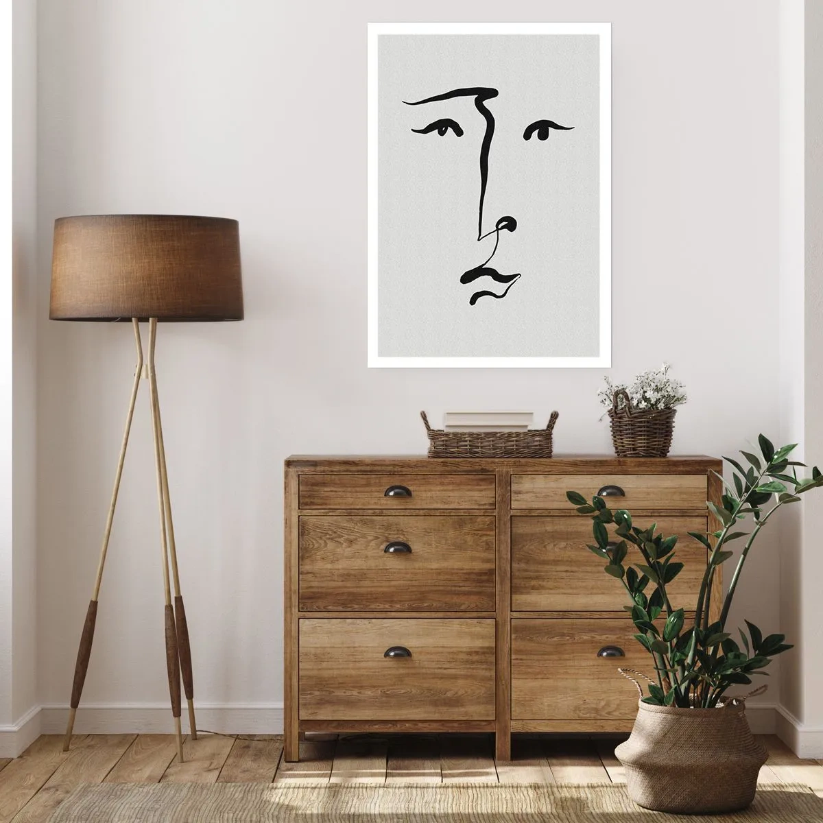 Plakat - Portræt i én linje - 61x91 cm