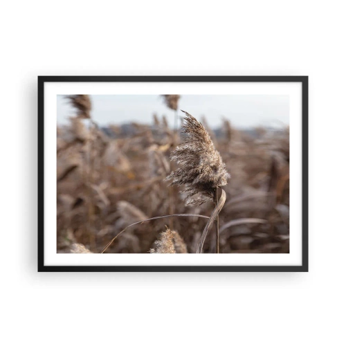 Plakat i sort ramme - Tid til at flyve væk med vinden - 70x50 cm