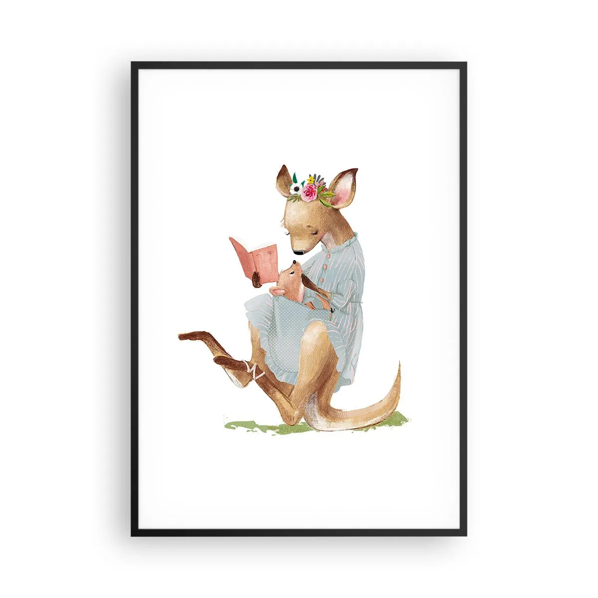 Plakat i sort ramme - Læs for mig, mor - 70x100 cm