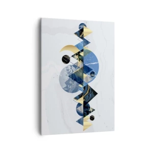 Lærredstryk - Billede på lærred - Geometrisk landskab - 50x70 cm