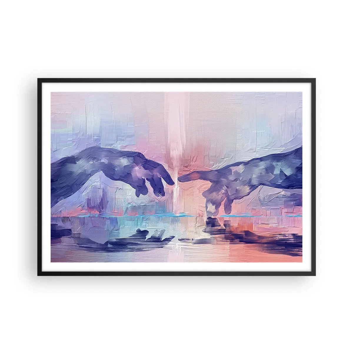 Plakat i sort ramme - Den guddommelige gnist af liv - 100x70 cm