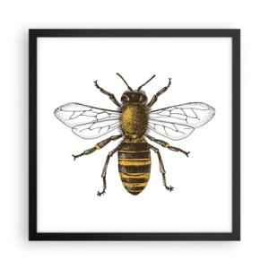 Plakat i sort ramme - Smuk og god - 40x40 cm