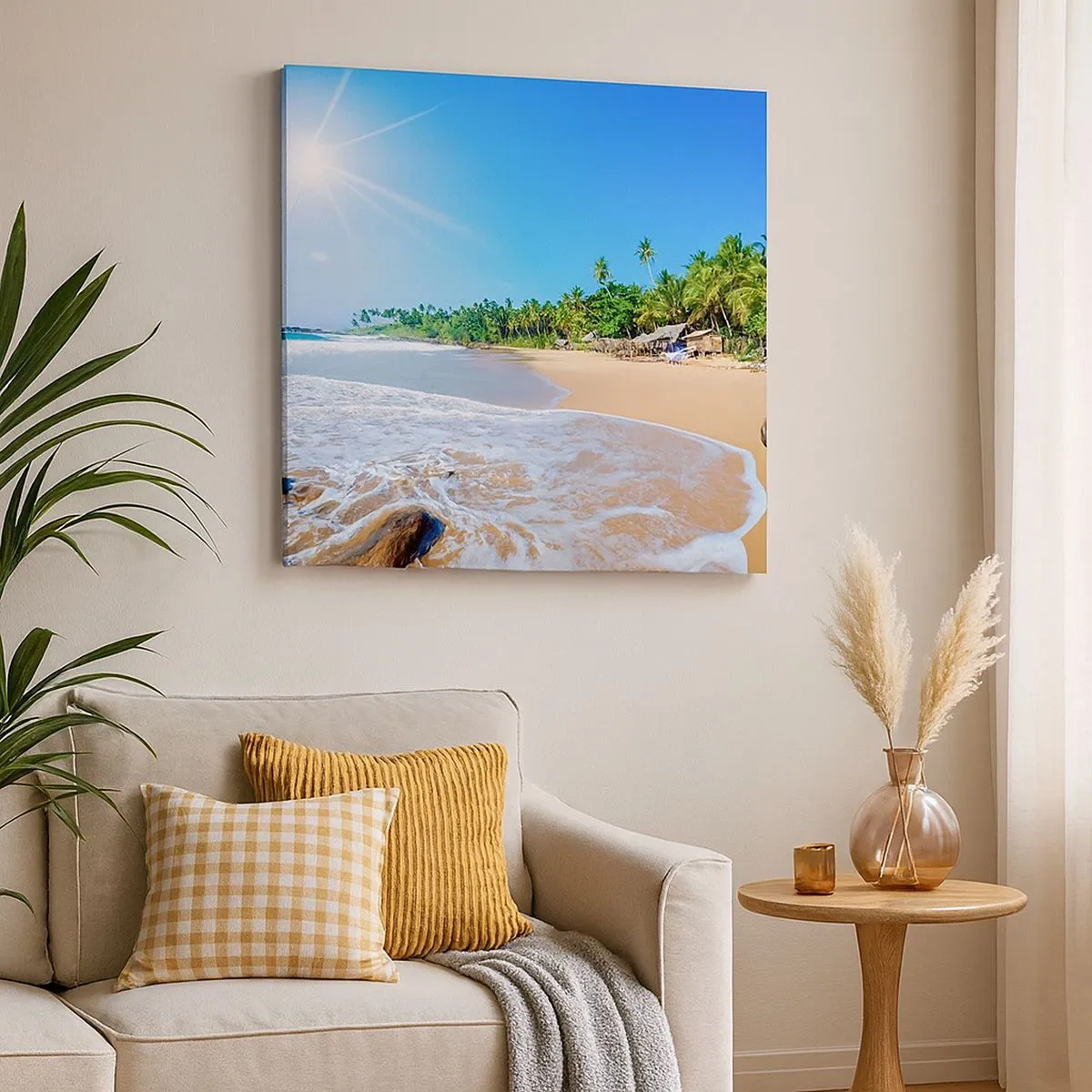 Lærredstryk - Billede på lærred - Et eksotisk sted for dig - 30x30 cm