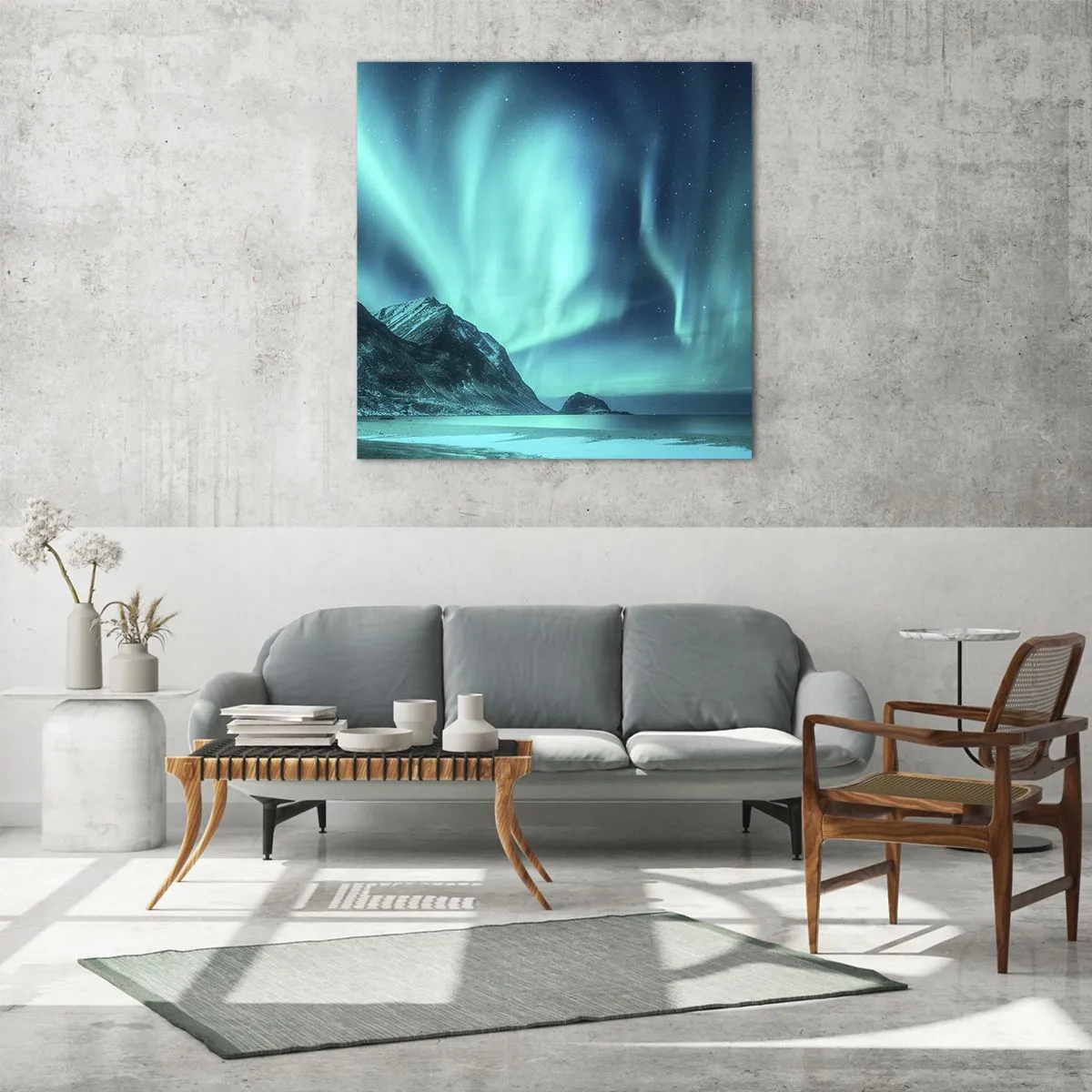 Billede på glas - Nordens vidundere - 40x40 cm