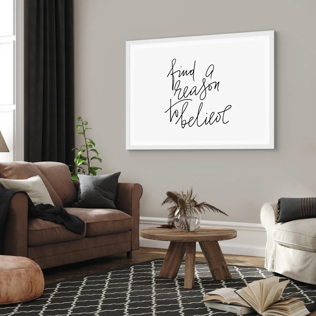 Plakat i hvid ramme - Det er muligt - 91x61 cm