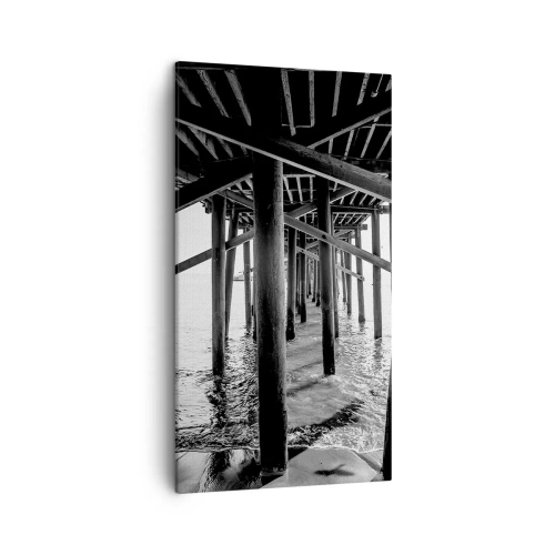 Lærredstryk - Billede på lærred - Strandskjul - 45x80 cm