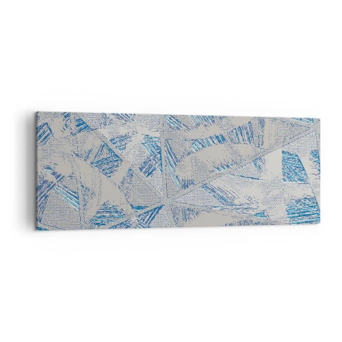 Lærredstryk - Billede på lærred - I en gråblå labyrint - 140x50 cm