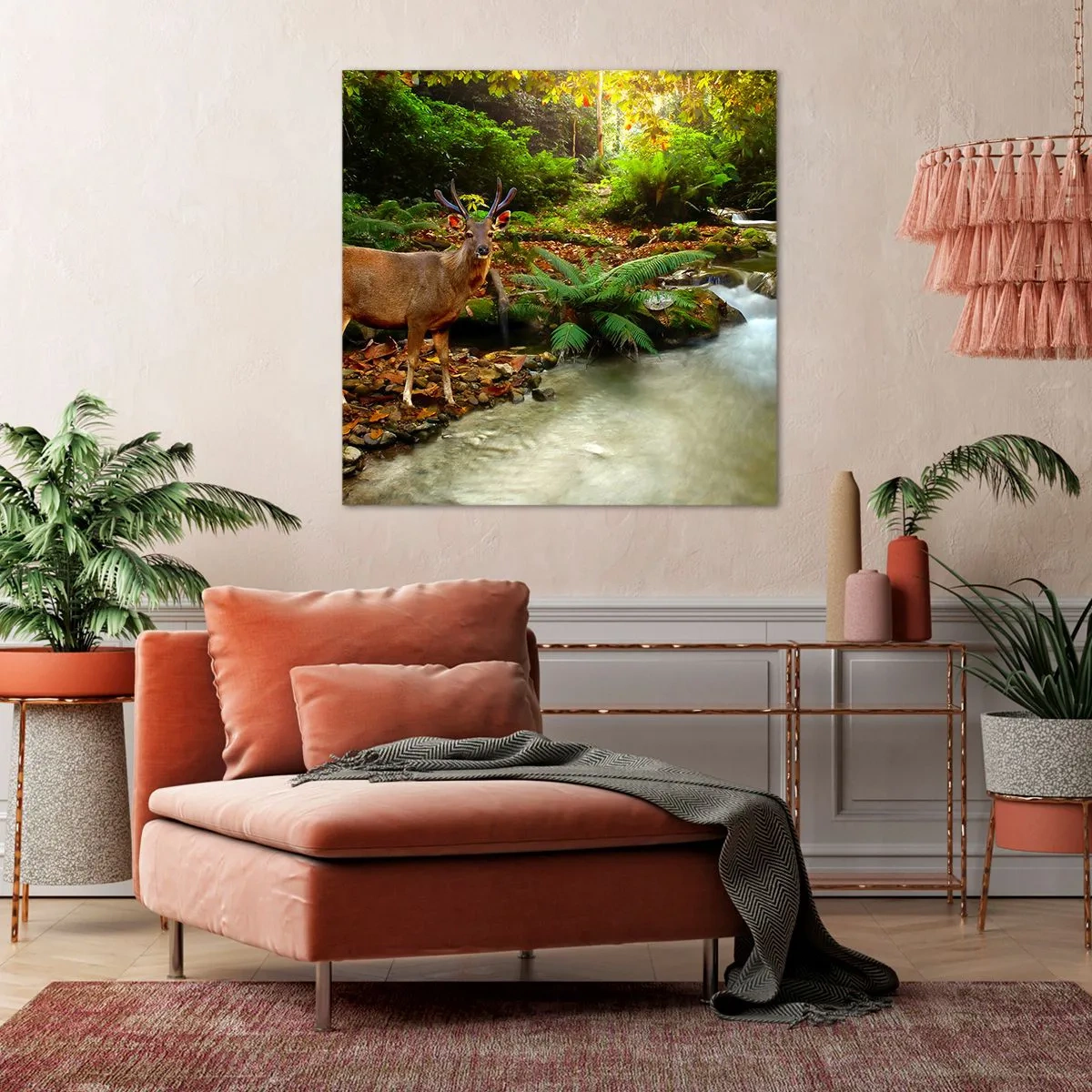 Lærredstryk - Billede på lærred - Velkommen til min verden - 60x60 cm