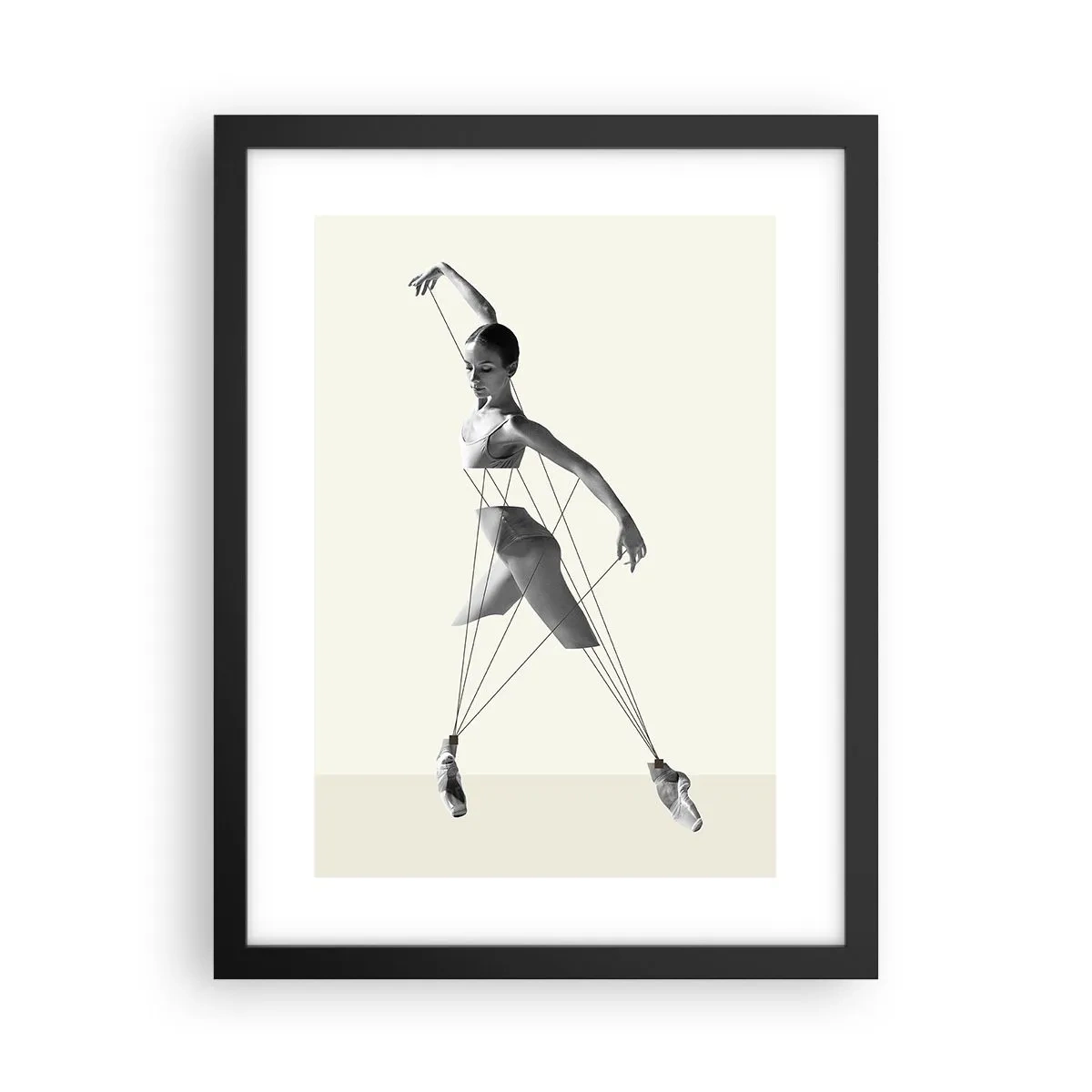 Plakat i sort ramme - I verdens teater - 30x40 cm