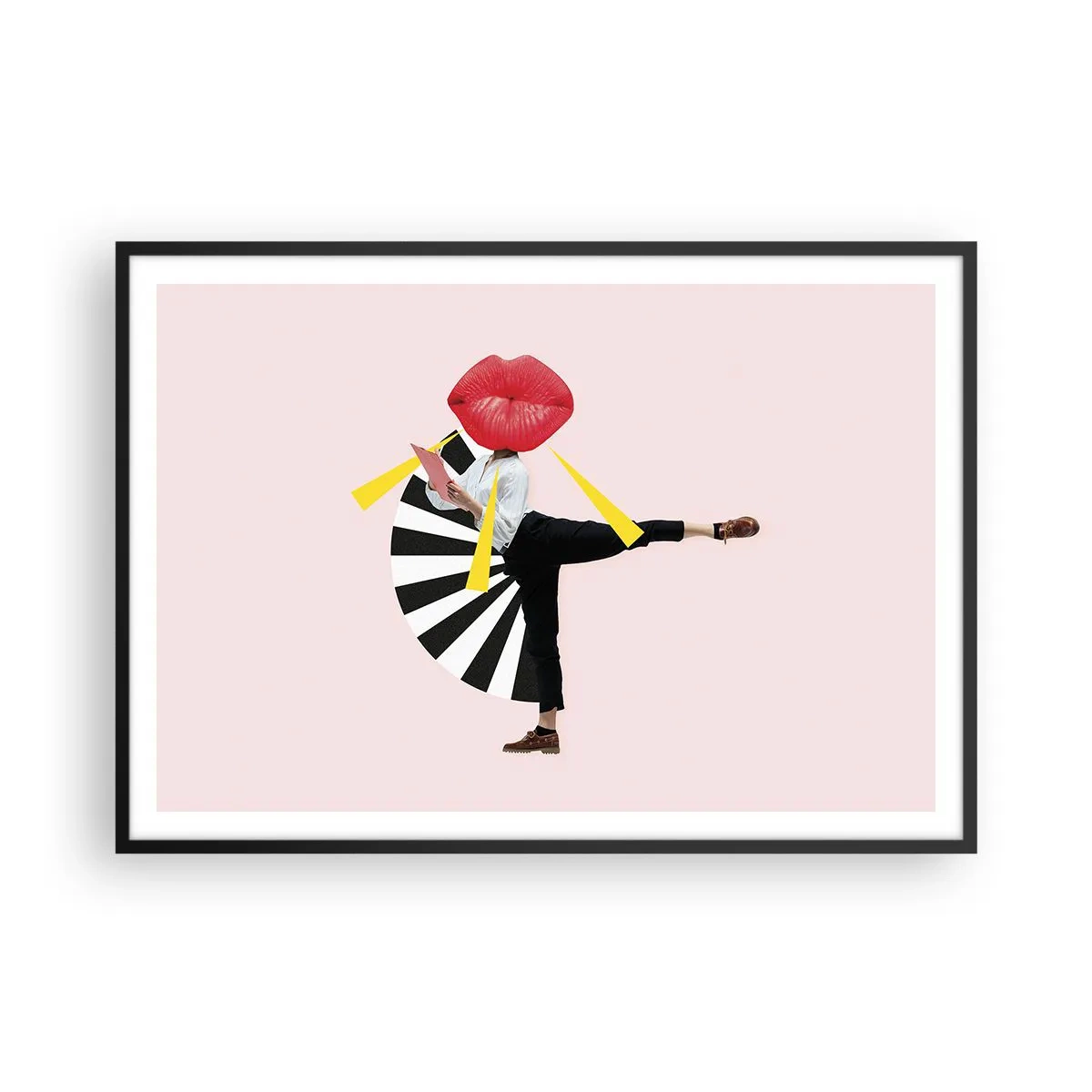 Plakat i sort ramme - Surrealistisk popkunst - 100x70 cm