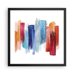 Plakat i sort ramme - Op og ned  - 40x40 cm