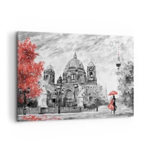 Lærredstryk - Billede på lærred - Møde i Berlin - 120x80 cm